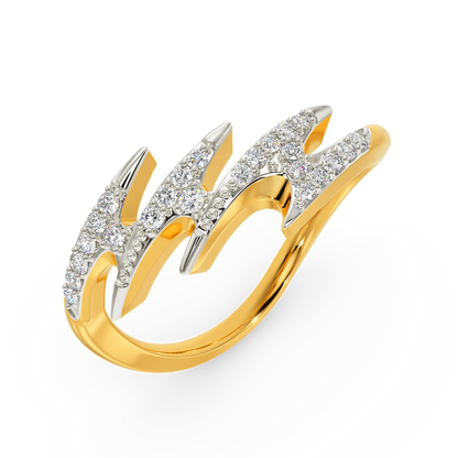 Blue Flame Diamond Rings