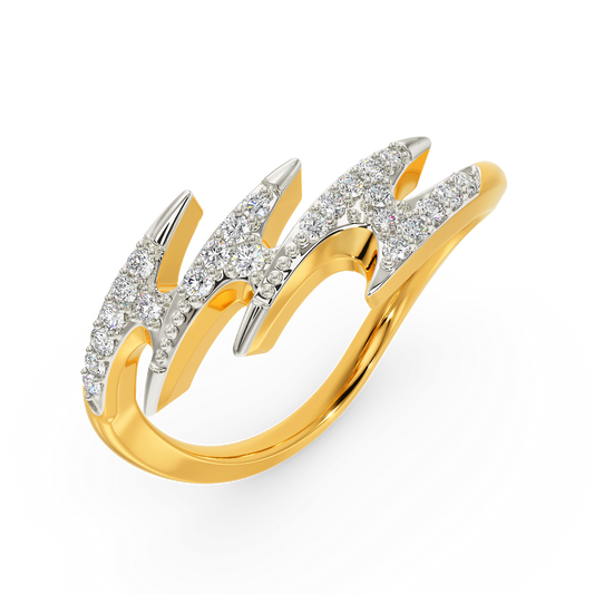 Blue Flame Diamond Rings