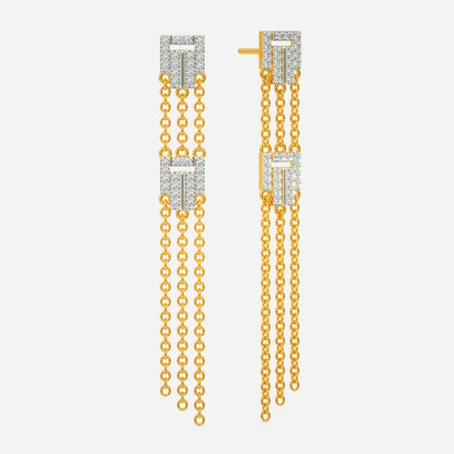 Playful Fringe Diamond Earrings