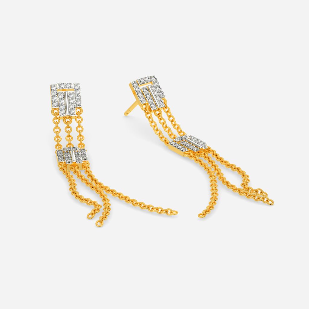 Playful Fringe Diamond Earrings