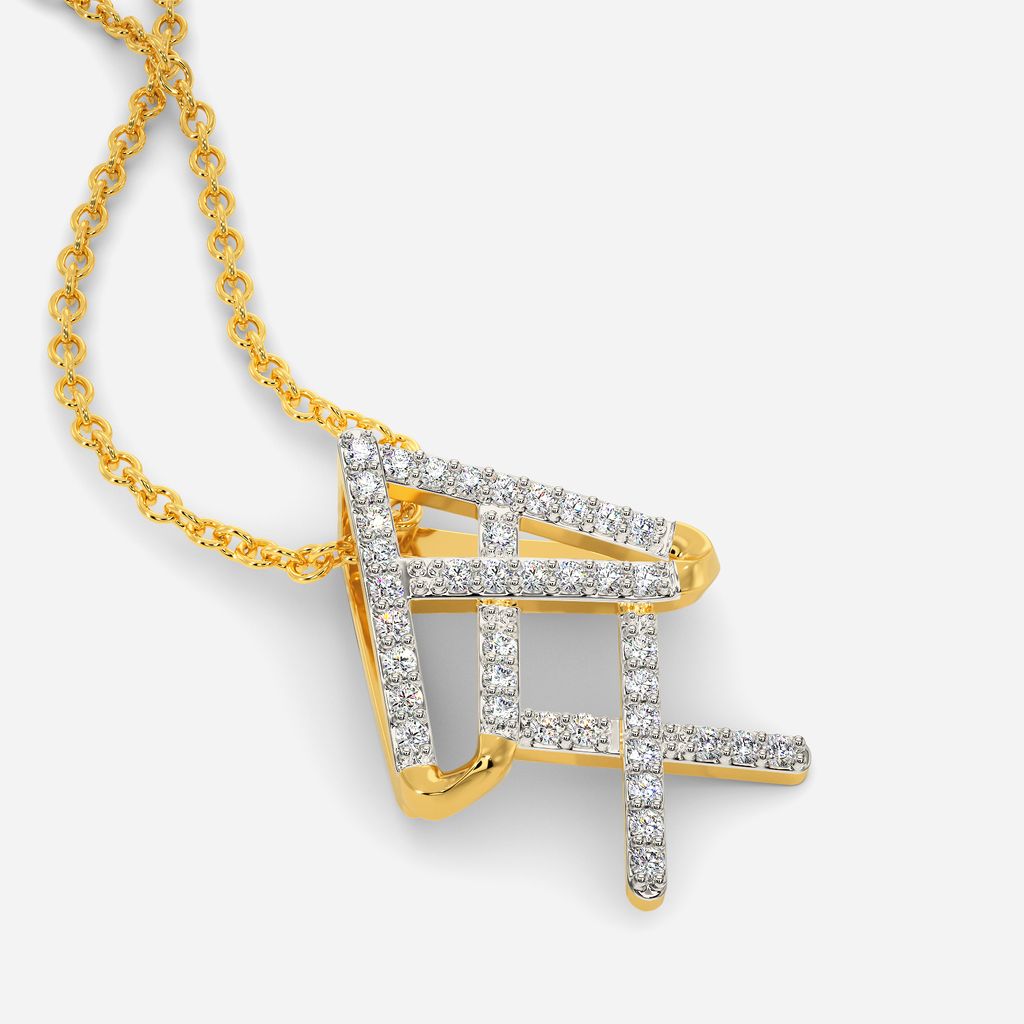 Zippered Lace Diamond Pendants