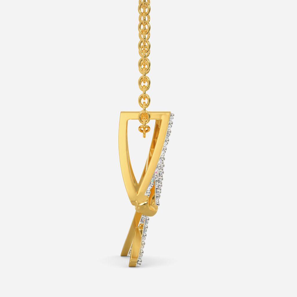 Zippered Lace Diamond Pendants