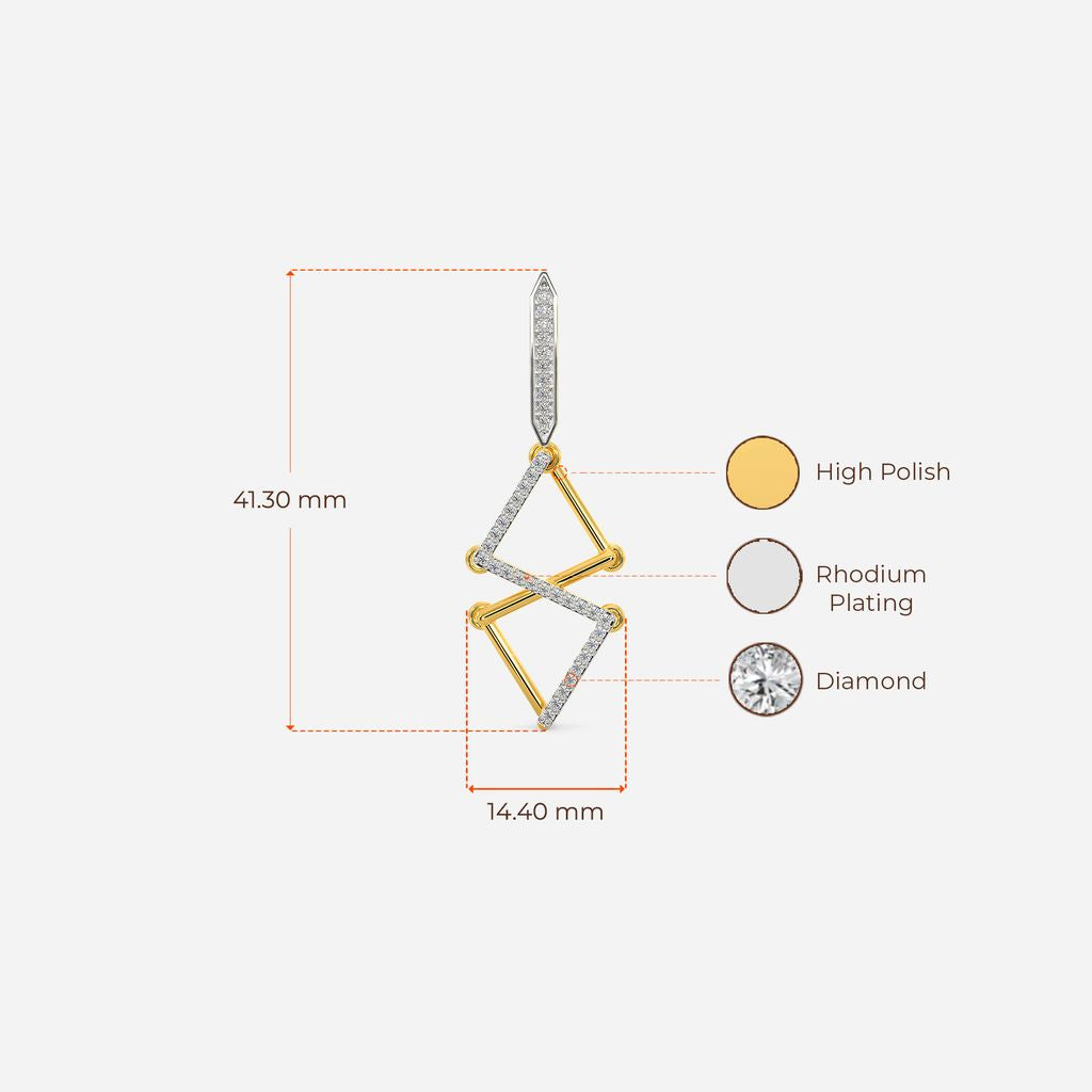 Hidden Knot Lace Diamond Earrings