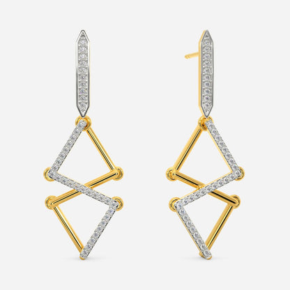 Hidden Knot Lace Diamond Earrings