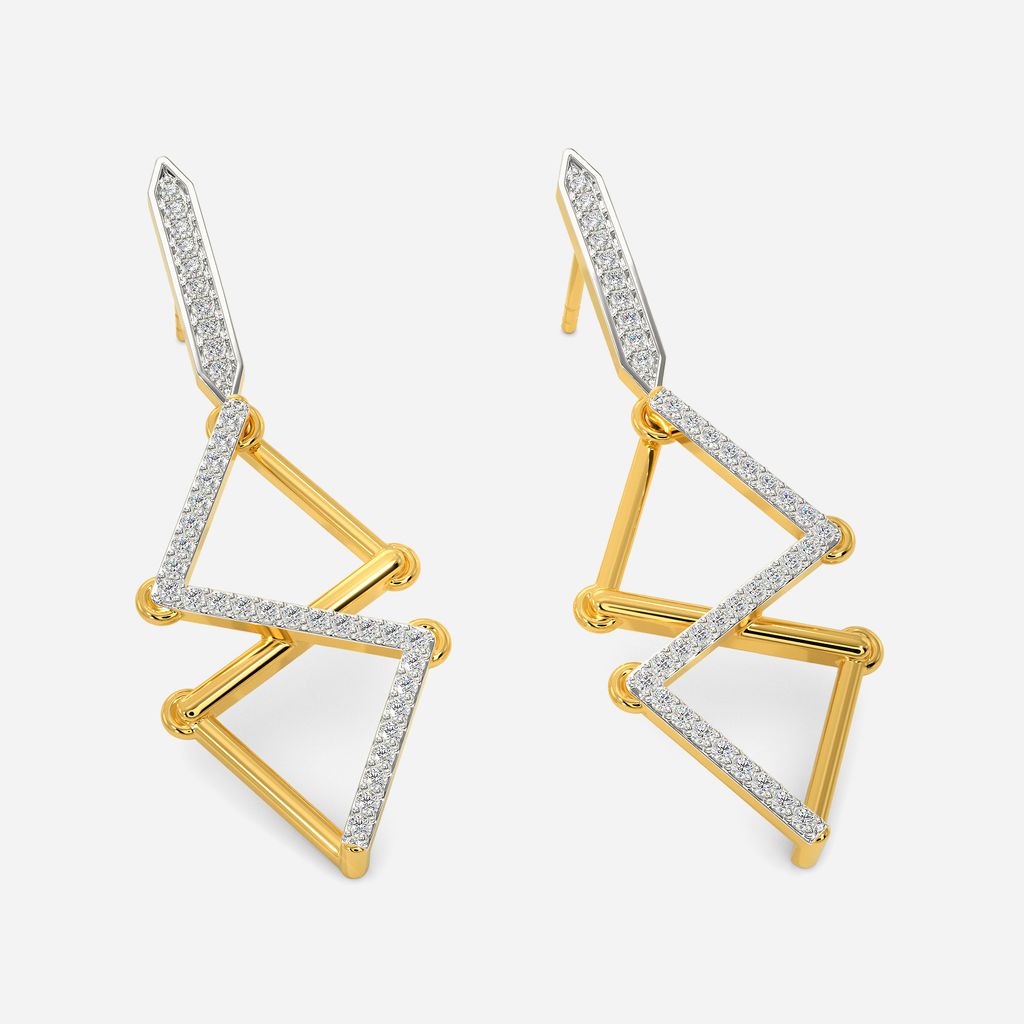 Hidden Knot Lace Diamond Earrings