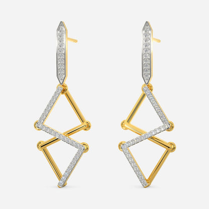 Hidden Knot Lace Diamond Earrings