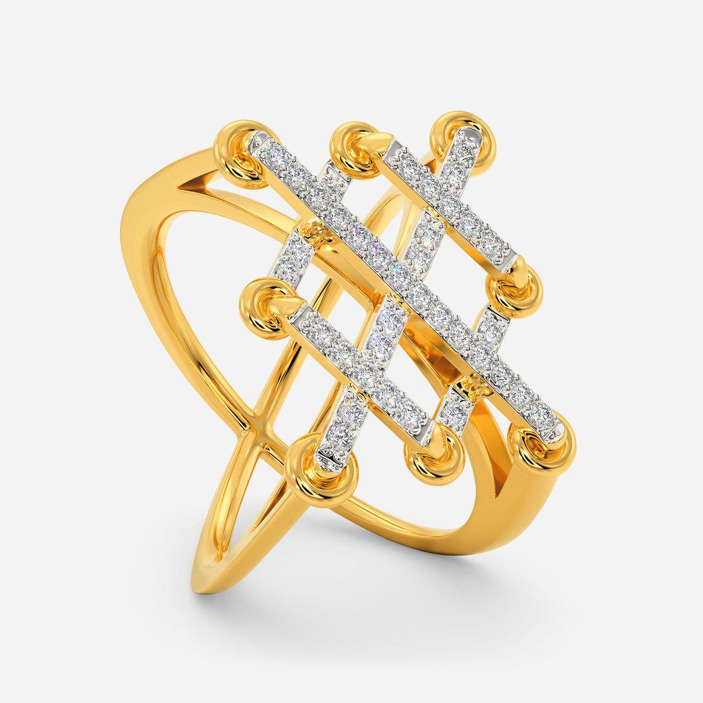 Hidden Knot Lace Diamond Rings