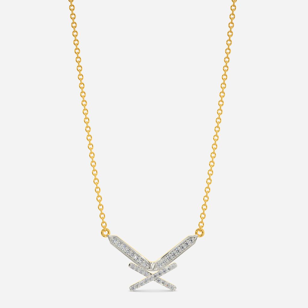 Hidden Knot Lace Diamond Necklaces