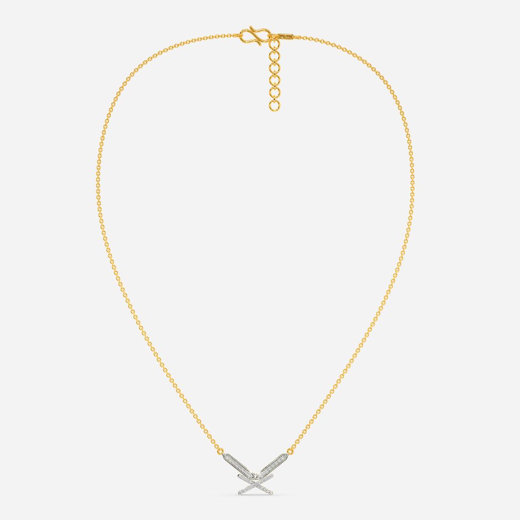 Hidden Knot Lace Diamond Necklaces