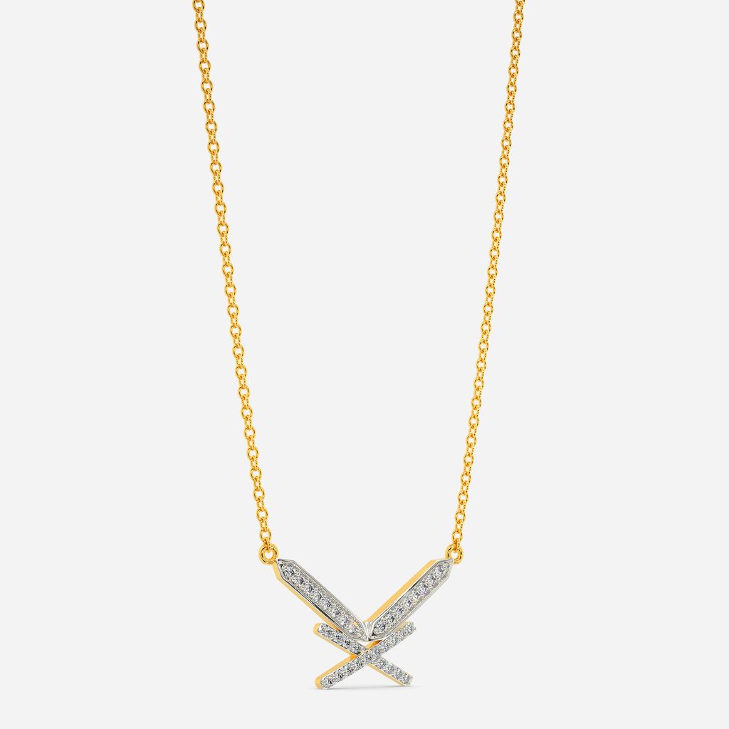 Hidden Knot Lace Diamond Necklaces