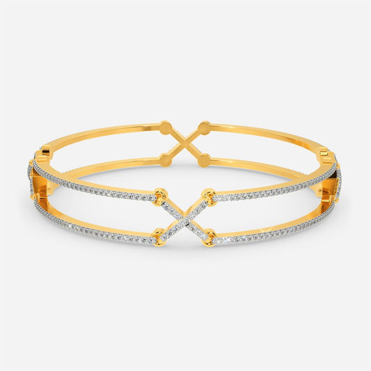 Hidden Knot Lace Diamond Bangles