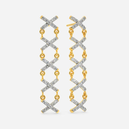 Free flow Lace Diamond Earrings