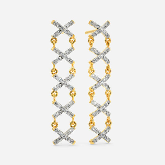 Free flow Lace Diamond Earrings