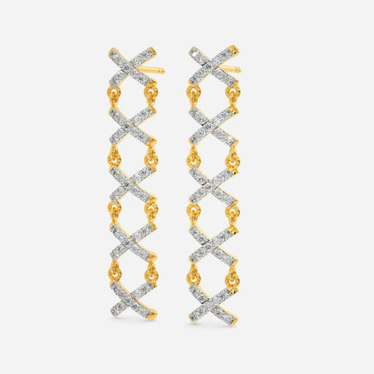 Free flow Lace Diamond Earrings