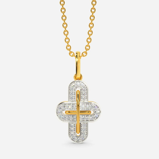 Minimal Gamble Diamond Pendants