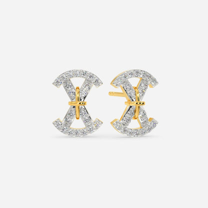 Minimal Gamble Diamond Earrings