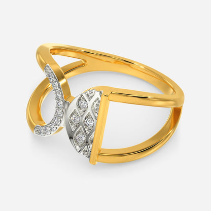 Knitted Together Diamond Rings