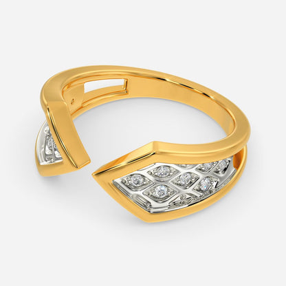 Knit Neat Edge Diamond Rings