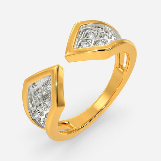 Knit Neat Edge Diamond Rings