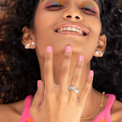 Knits Frill Diamond Rings