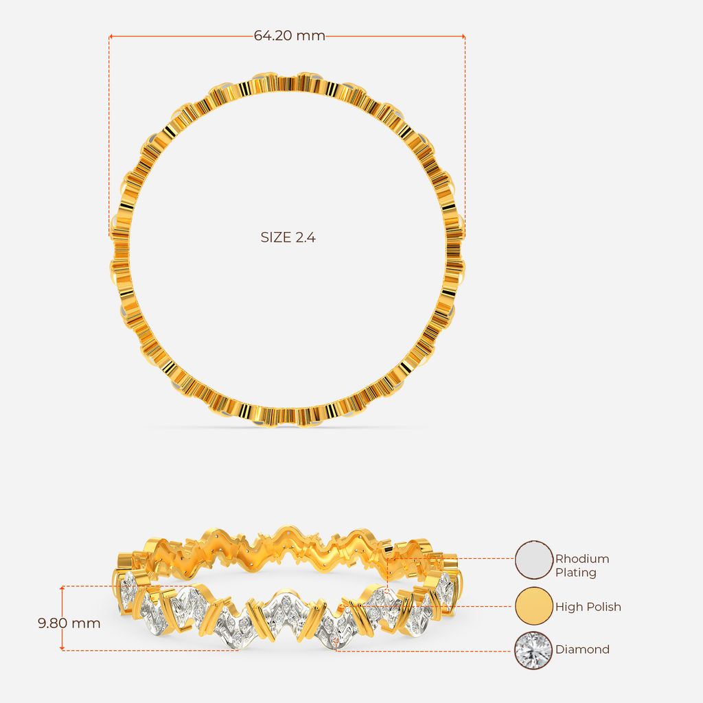 Knits Frill Diamond Bangles