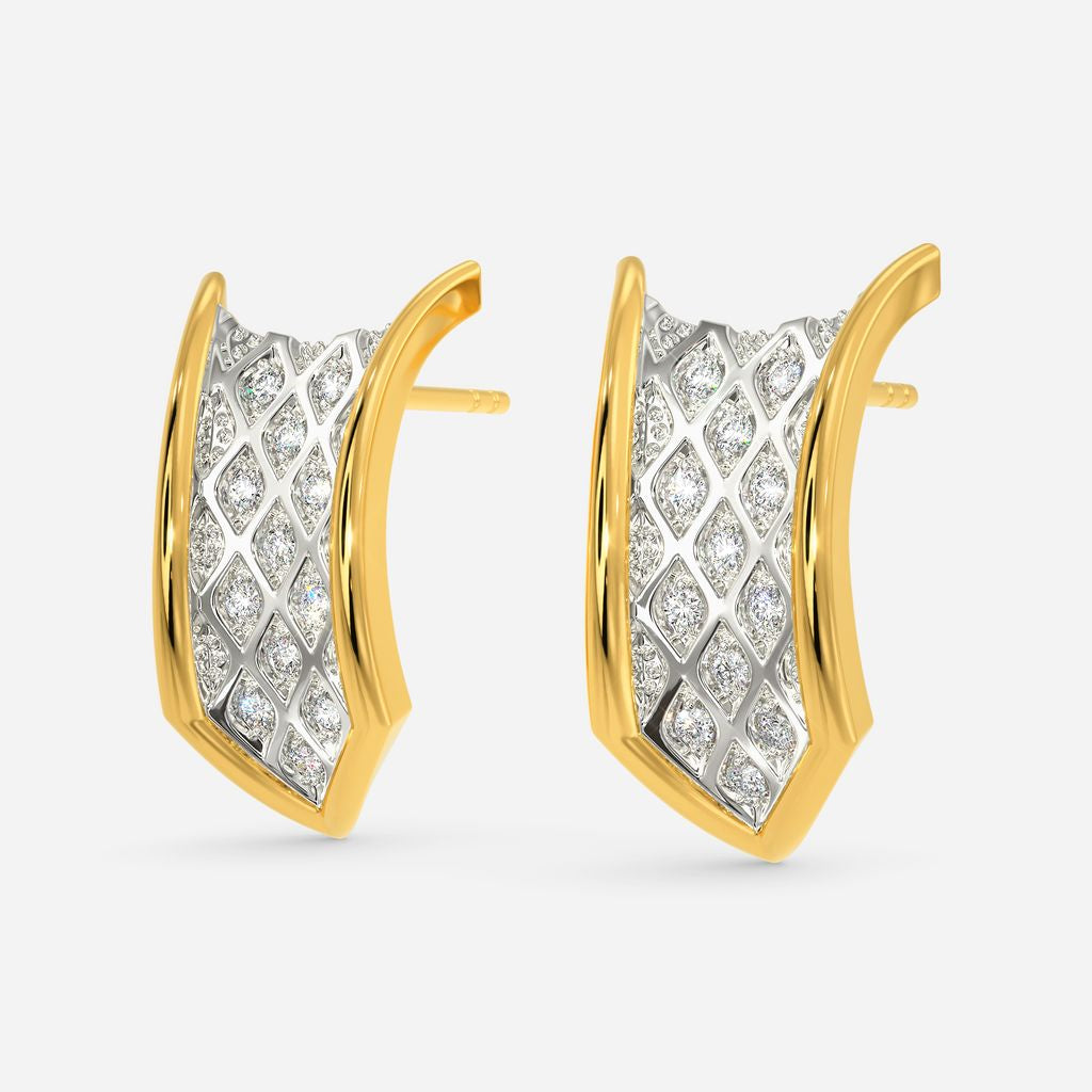 Knit Grit Diamond Earrings