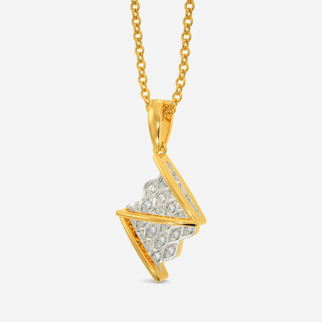 Moss Knit Diamond Pendants