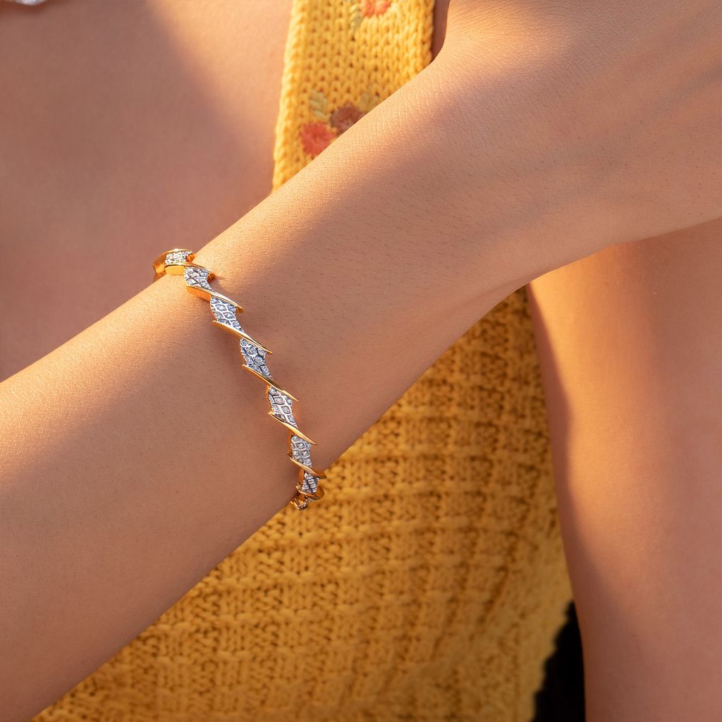 Moss Knit Diamond Bangles