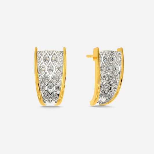 Knit Stich Diamond Earrings