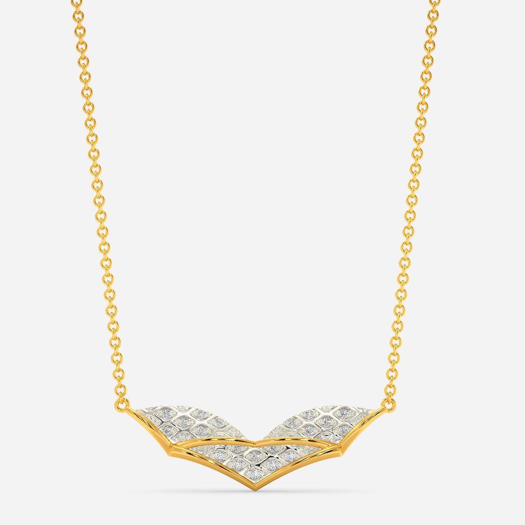 Knit Stich Diamond Necklaces