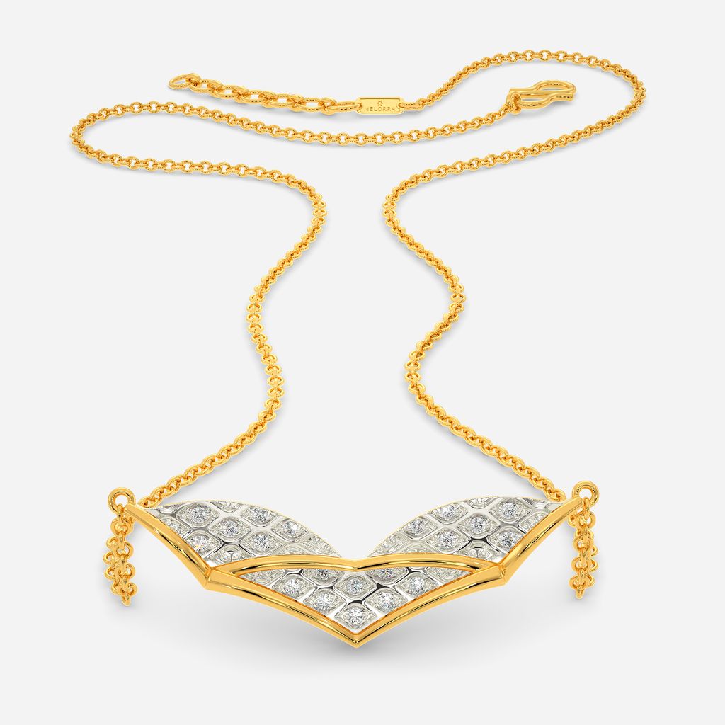 Knit Stich Diamond Necklaces