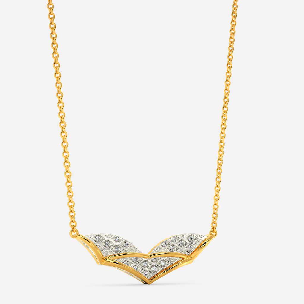 Knit Stich Diamond Necklaces