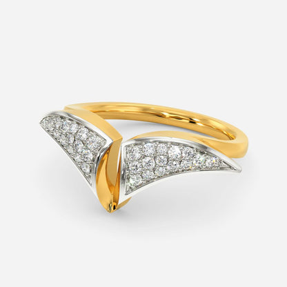 Frenzy Boat Handle Diamond Rings