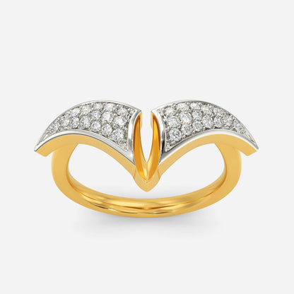 Frenzy Boat Handle Diamond Rings