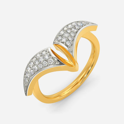 Frenzy Boat Handle Diamond Rings