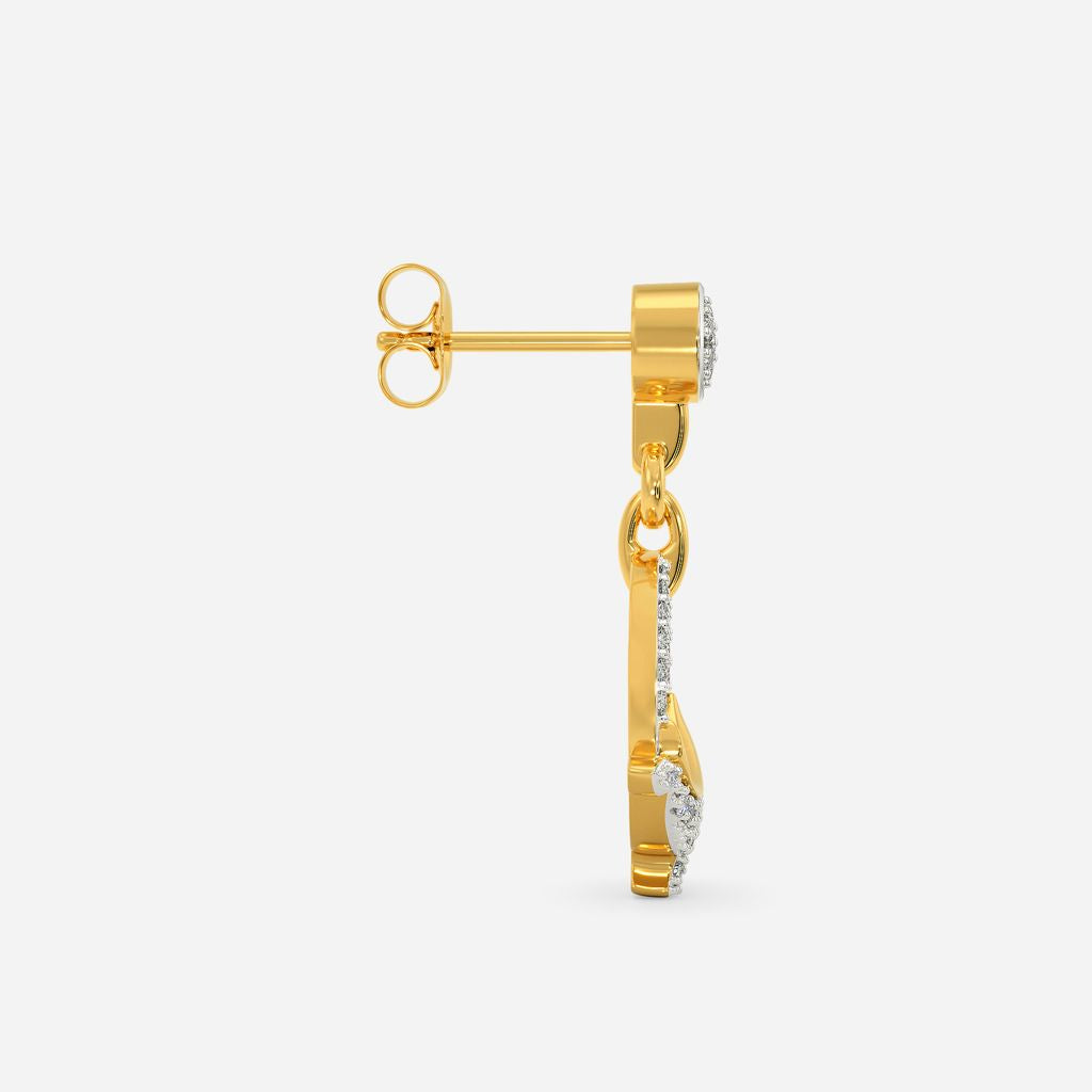 Dolphin's Swing Diamond Earrings