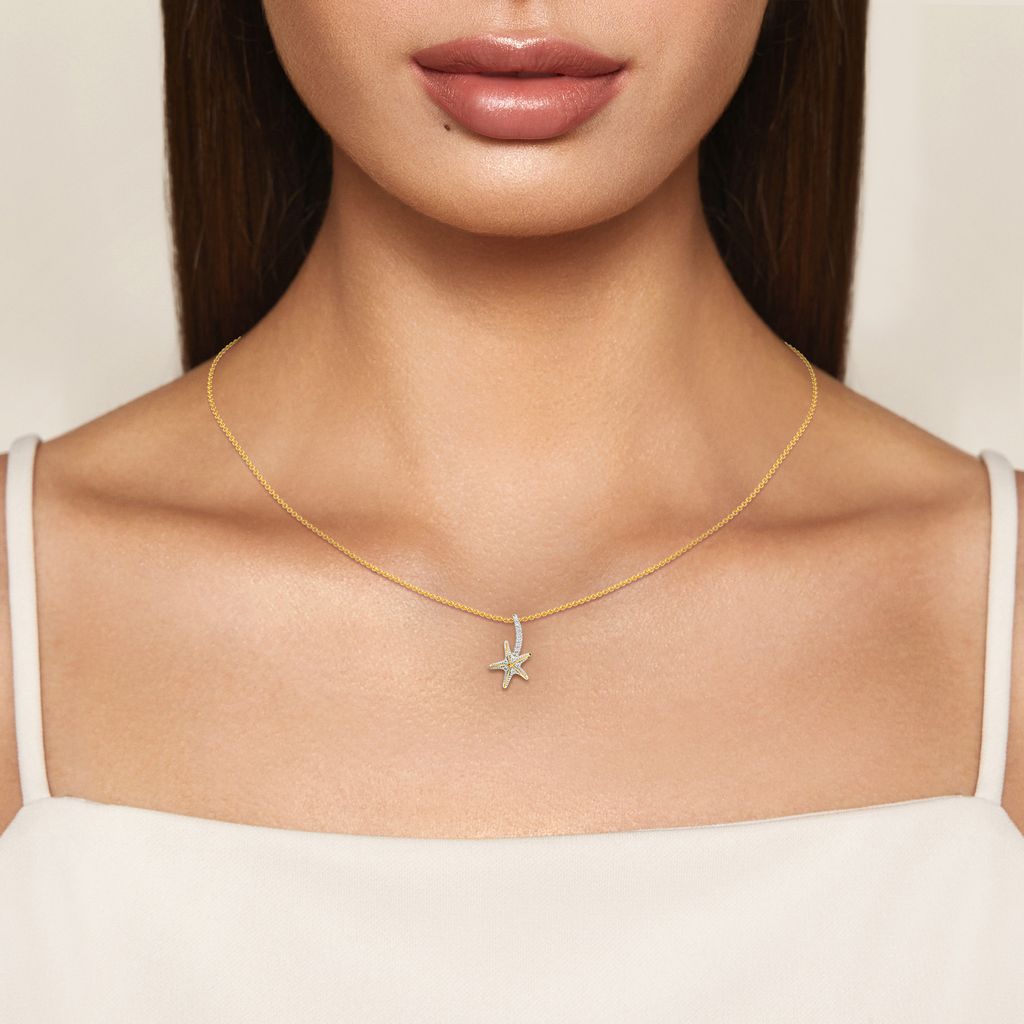 Wish Upon A Starfish Diamond Pendants