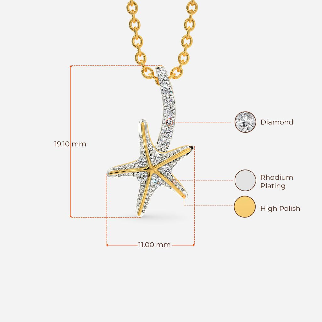 Wish Upon A Starfish Diamond Pendants