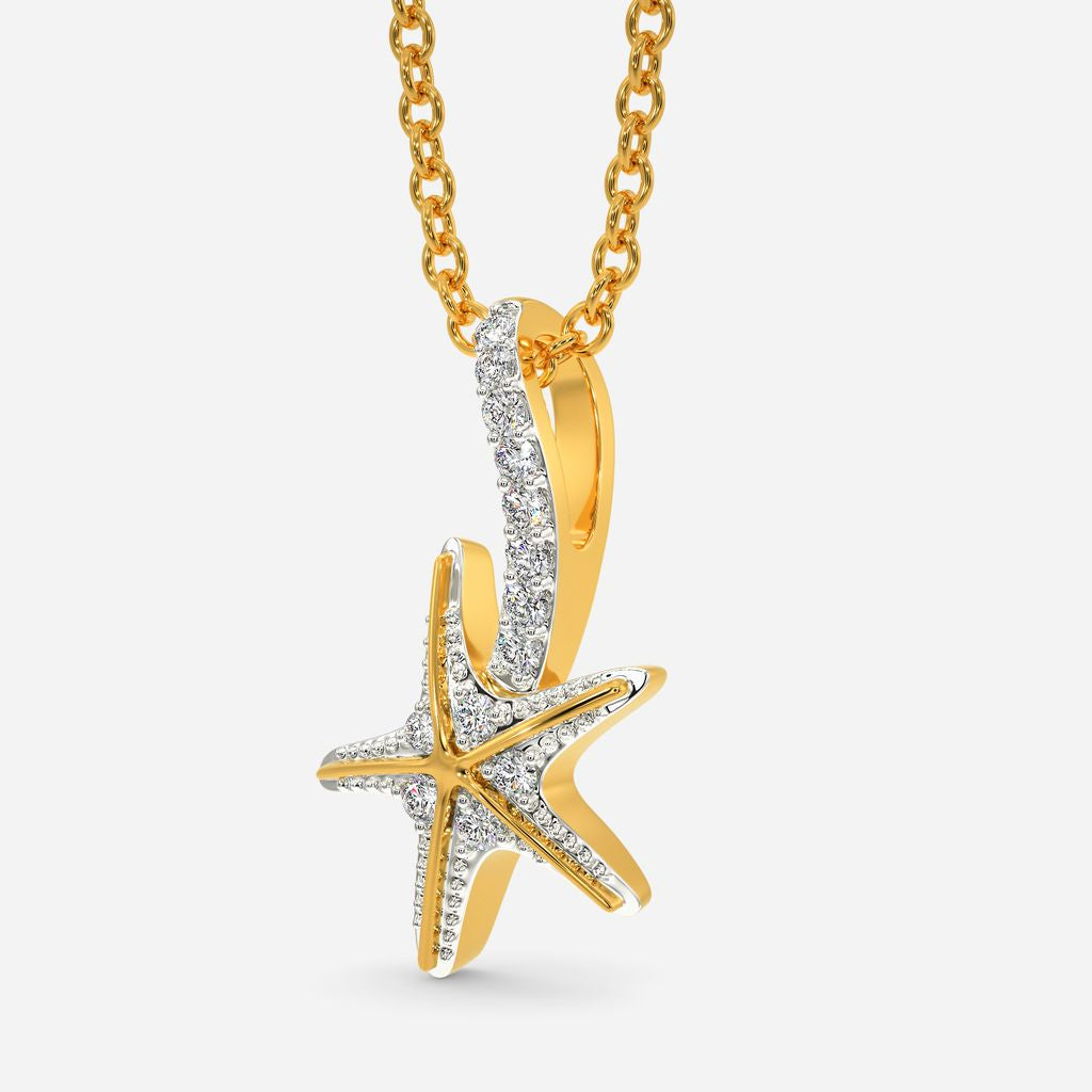 Wish Upon A Starfish Diamond Pendants