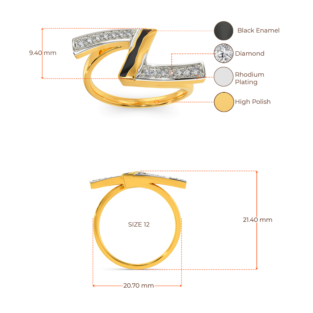 Zebra Debra Diamond Rings