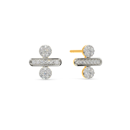 Double Dash Diamond Earrings