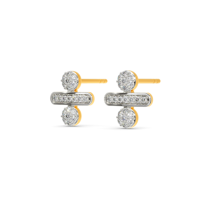 Double Dash Diamond Earrings