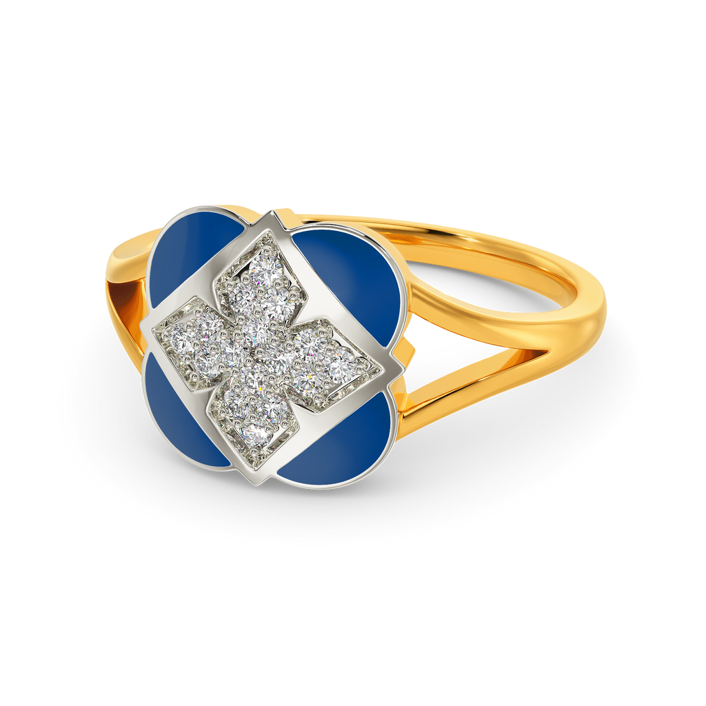 Artsy Denim Diamond Rings