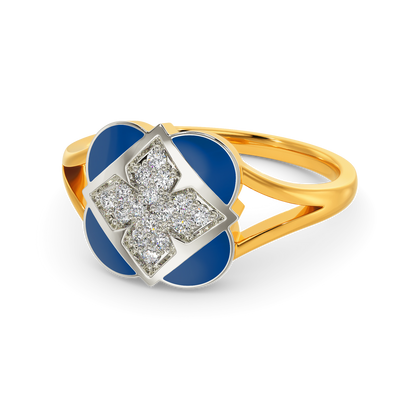 Artsy Denim Diamond Rings