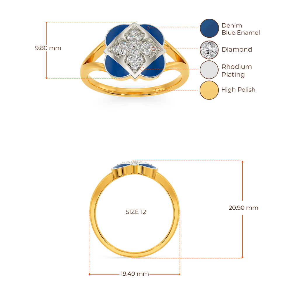 Artsy Denim Diamond Rings