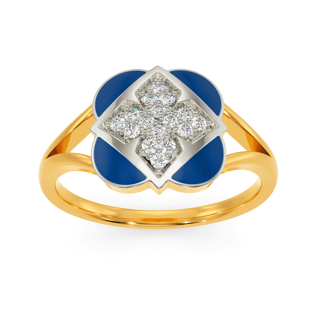 Artsy Denim Diamond Rings