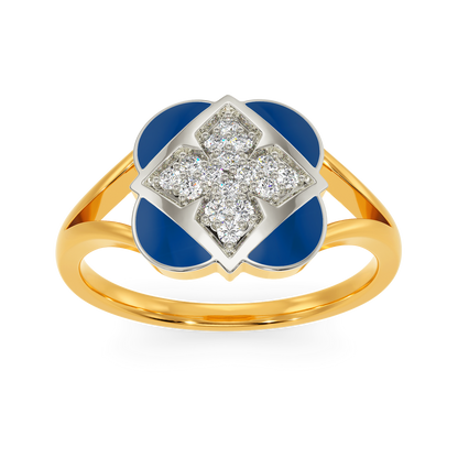 Artsy Denim Diamond Rings