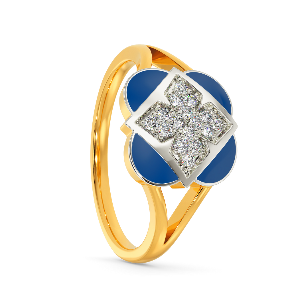 Artsy Denim Diamond Rings
