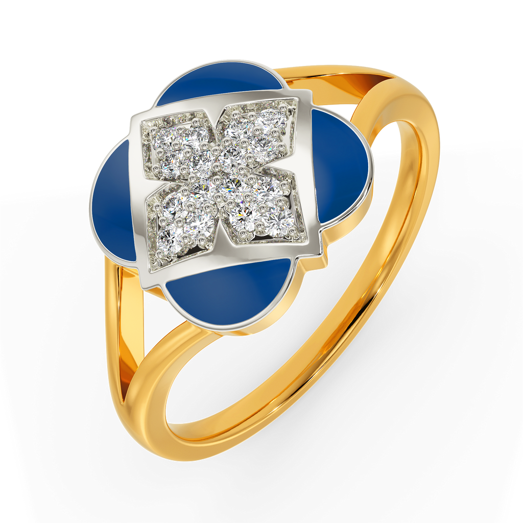 Artsy Denim Diamond Rings