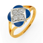 Artsy Denim Diamond Rings